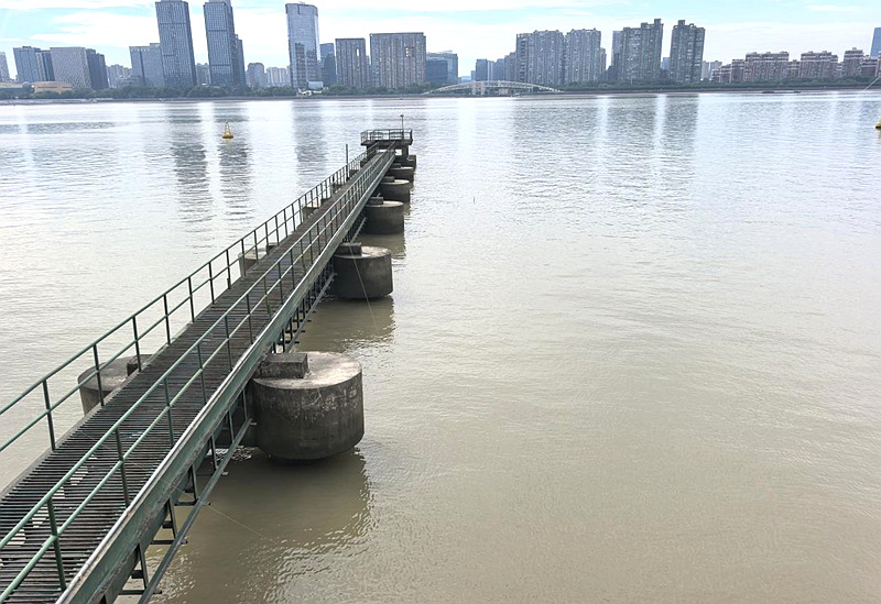 目前，江面垃圾已清理完畢。受訪者供圖