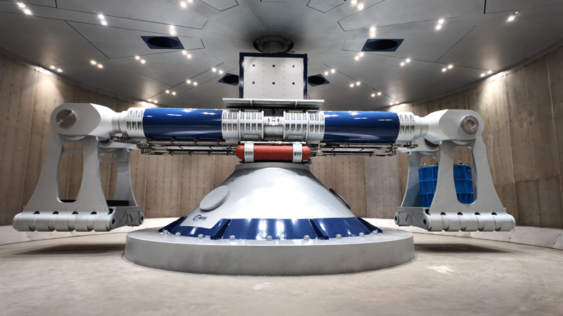 超重力離心模擬與實驗裝置啟動的首臺離心機(jī)主機(jī)。余杭區(qū)委宣傳部供圖